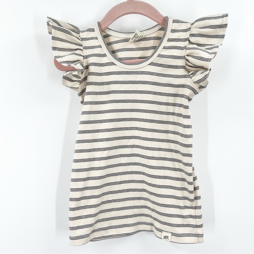 Lulu + Roo Striped Flutter Top - Picture 1 of 10